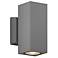 Sera 9.1" High Silver Square Up and Down LED Outdoor Wall Sconce