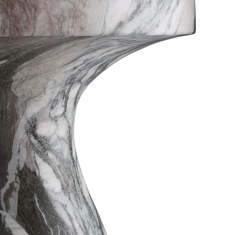 Image 3 Serafina 20" Wide Multi-Color Faux Marble Round Accent Table more views