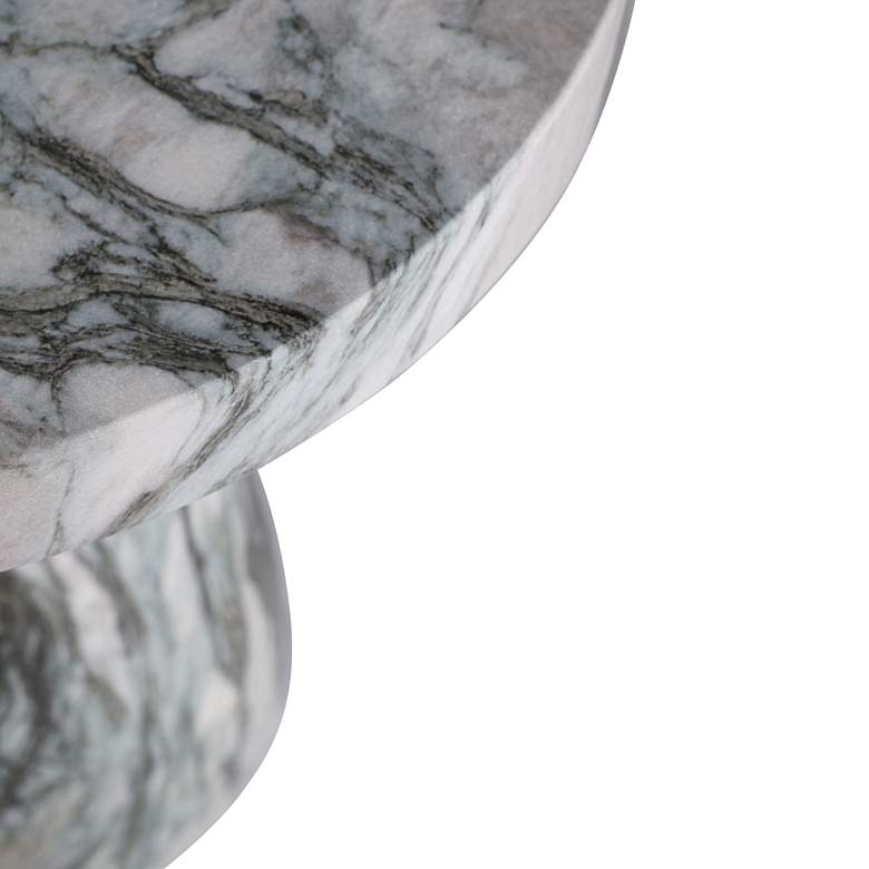 Image 4 Serafina 20" Wide Multi-Color Faux Marble Round Accent Table more views