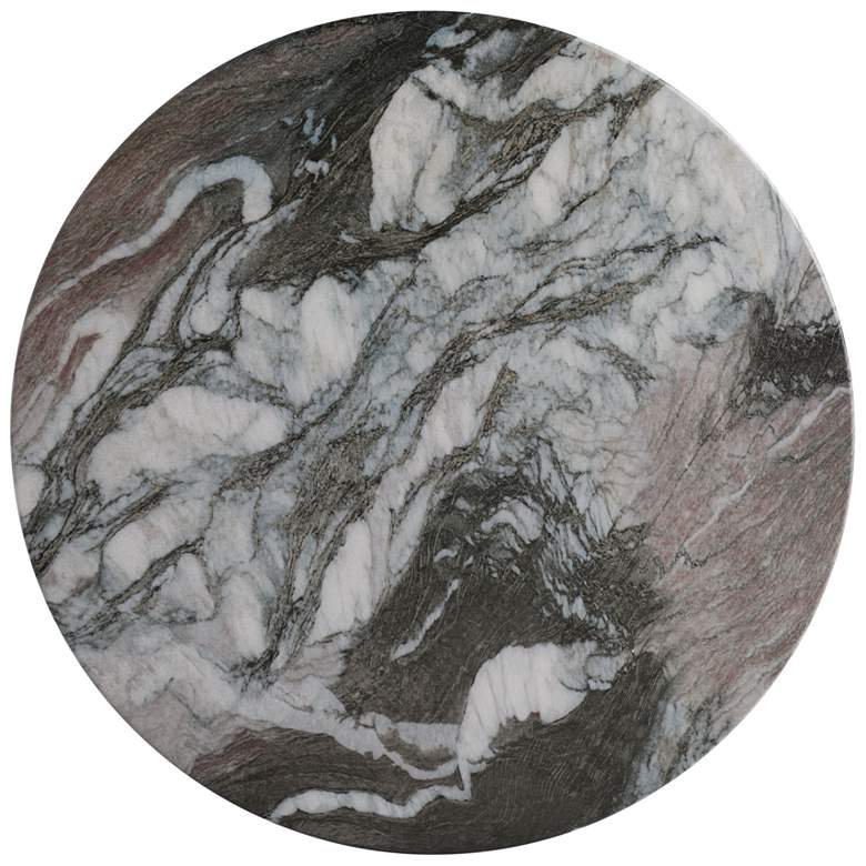 Image 5 Serafina 20" Wide Multi-Color Faux Marble Round Accent Table more views