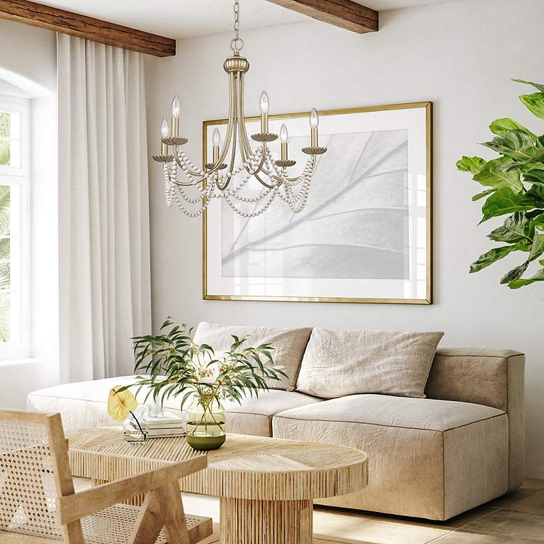 Image 6 Serafina 24.5" Wide 6-Light Golden Aura Chandelier more views