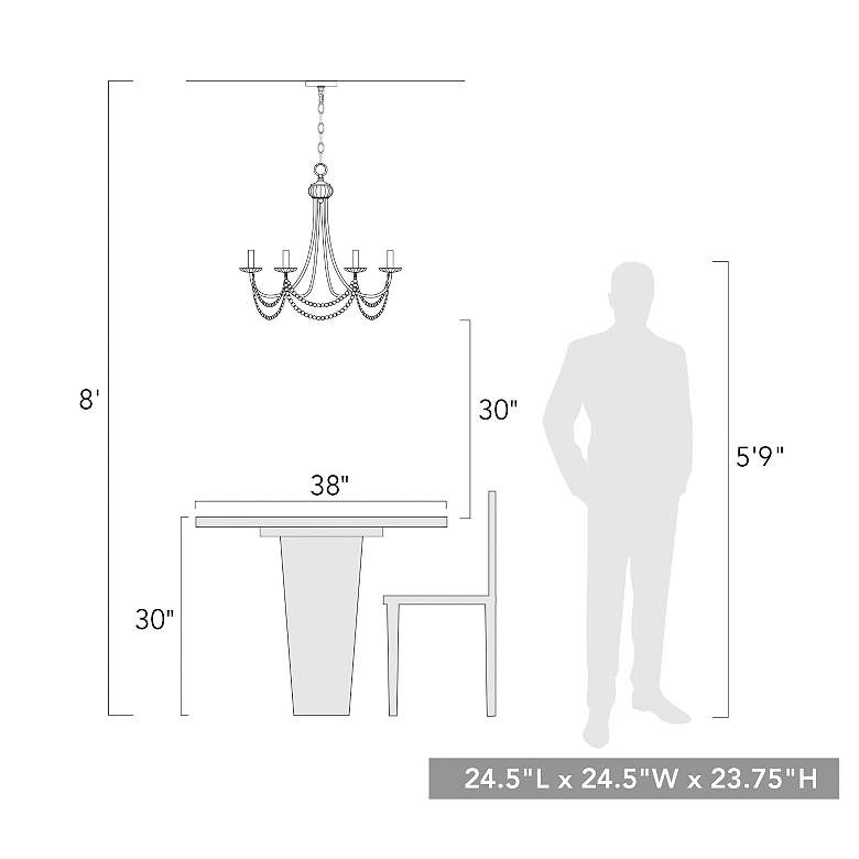 Image 7 Serafina 24.5" Wide 6-Light Golden Aura Chandelier more views