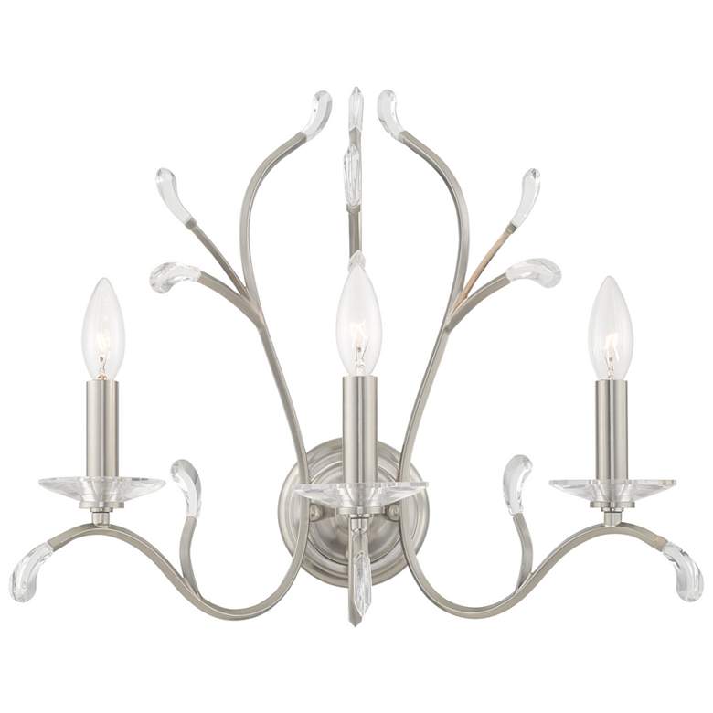 Image 1 Serafina 3 Light Brushed Nickel Wall Sconce