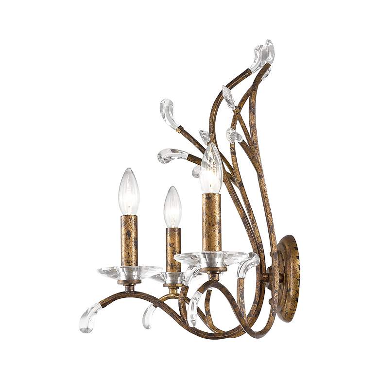 Image 3 Serafina 3 Light Hand Applied Venetian Golden Bronze Wall Sconce more views