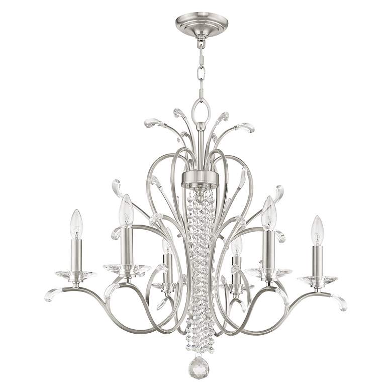 Image 3 Serafina 6 Light Brushed Nickel Chandelier more views