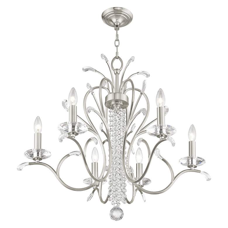 Image 5 Serafina 6 Light Brushed Nickel Chandelier more views