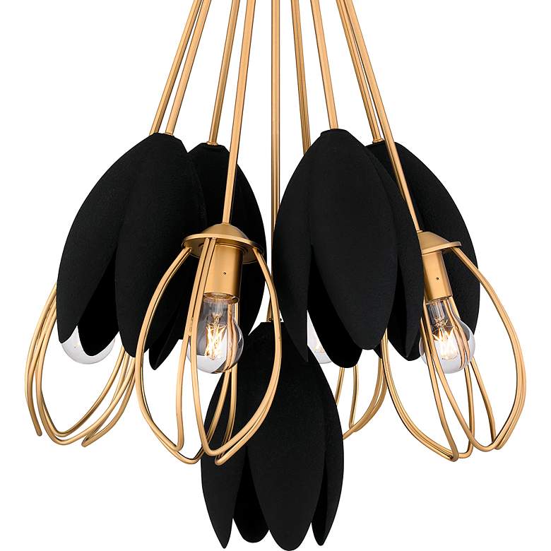 Image 5 Seraphina 4-Light Brushed Weathered Brass Pendant Light more views