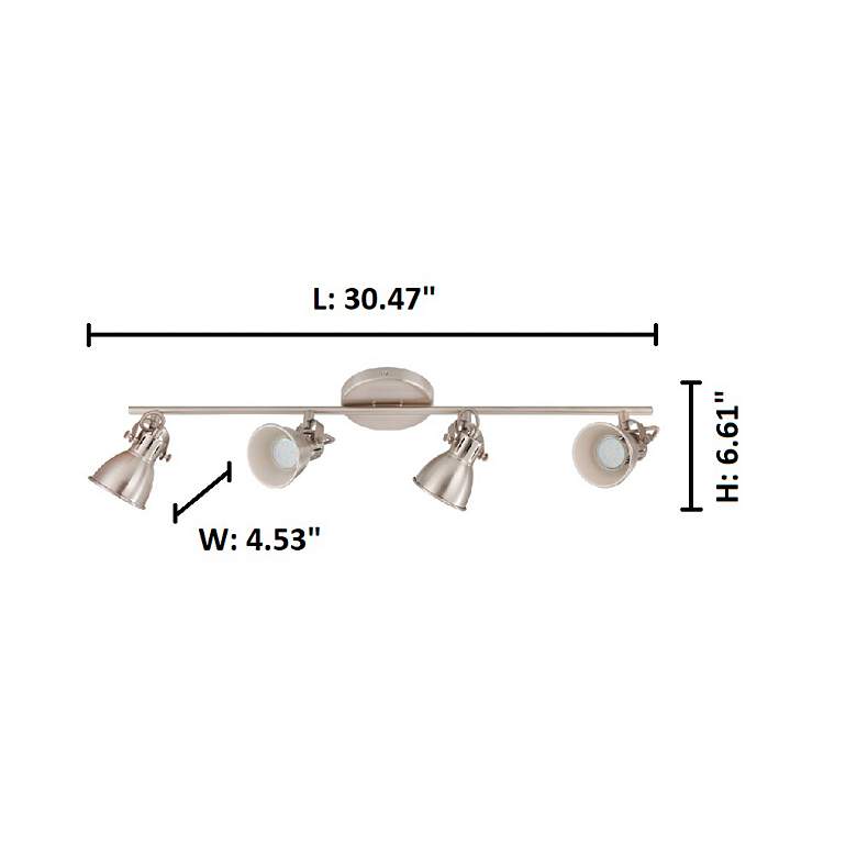 Image 5 Seras-3 - 4-Light Track Light - Matte Nickel Finish more views