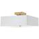 Seren 14.25" Wide 3 Light Aged Brass Semi-Flush Mount