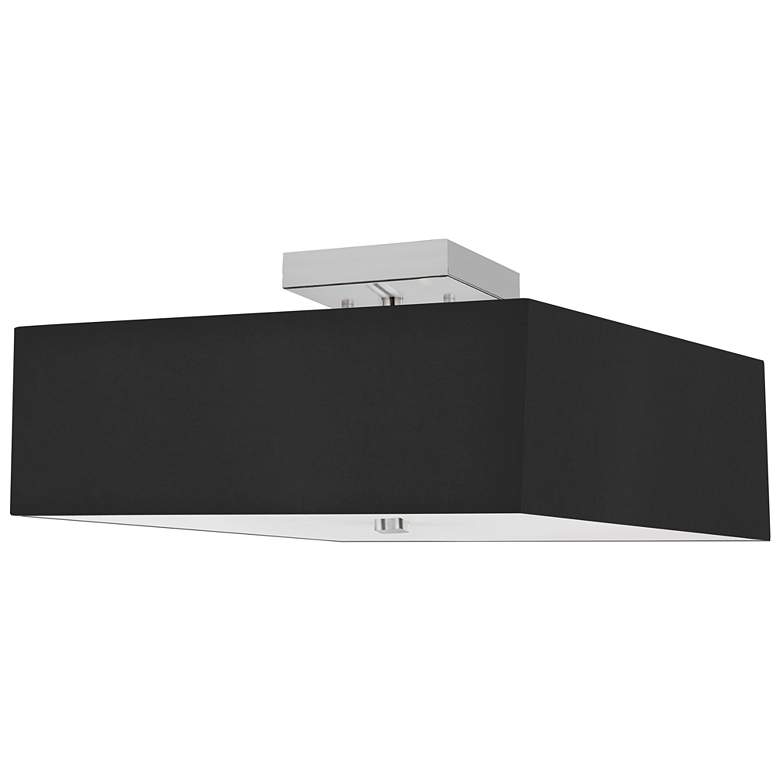 Image 1 Seren 14.25" Wide 3 Light Polished Chrome Semi-Flush Mount