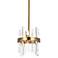 Serena 10" Crystal Round Pendant In Satin Gold