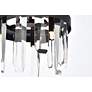 5_Serena 10" Wide Black and Crystal 6-Light Mini Pendant more views