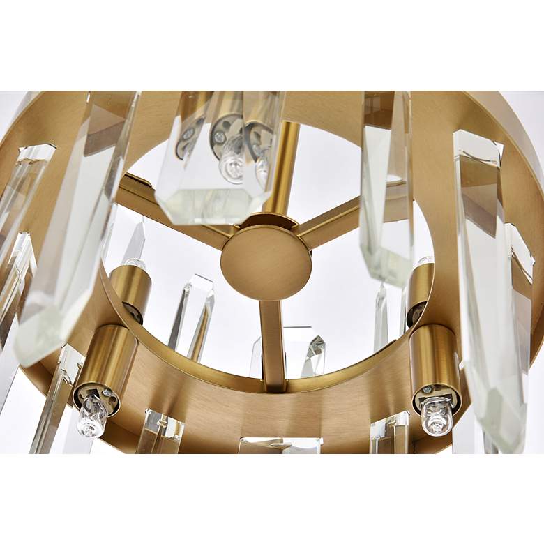 Image 7 Serena 10" Wide Satin Gold Crystal 6-Light Mini Pendant more views
