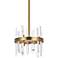Serena 12" Crystal Round Pendant In Satin Gold