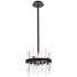 Serena 12" Wide Black and Crystal 6-Light Mini Pendant