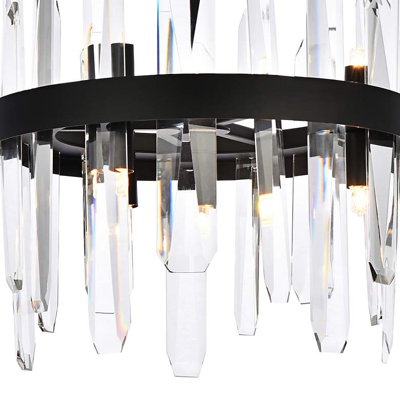 Image 3 Serena 12" Wide Black and Crystal 6-Light Mini Pendant more views
