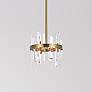 1_Serena 12" Wide Satin Gold 6-Light Mini Pendant