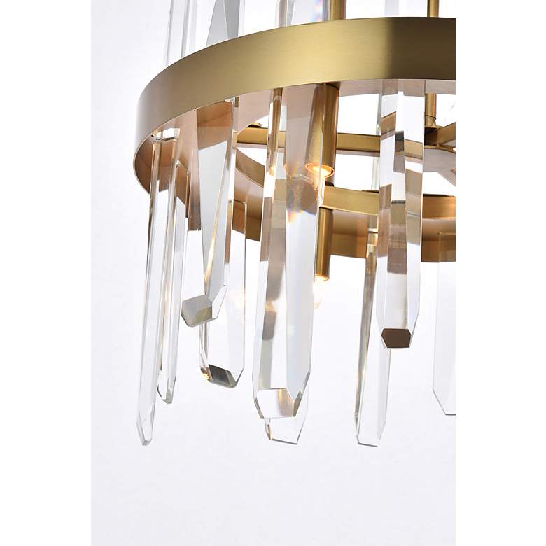 Image 6 Serena 12" Wide Satin Gold 6-Light Mini Pendant more views