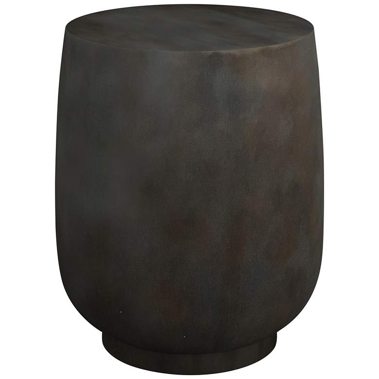 Image 1 Serena 15" Wide Antique Rust Finish Concrete Accent Side Table