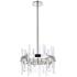 Serena 16" Wide Chrome and Clear Crystal 8-Light Pendant