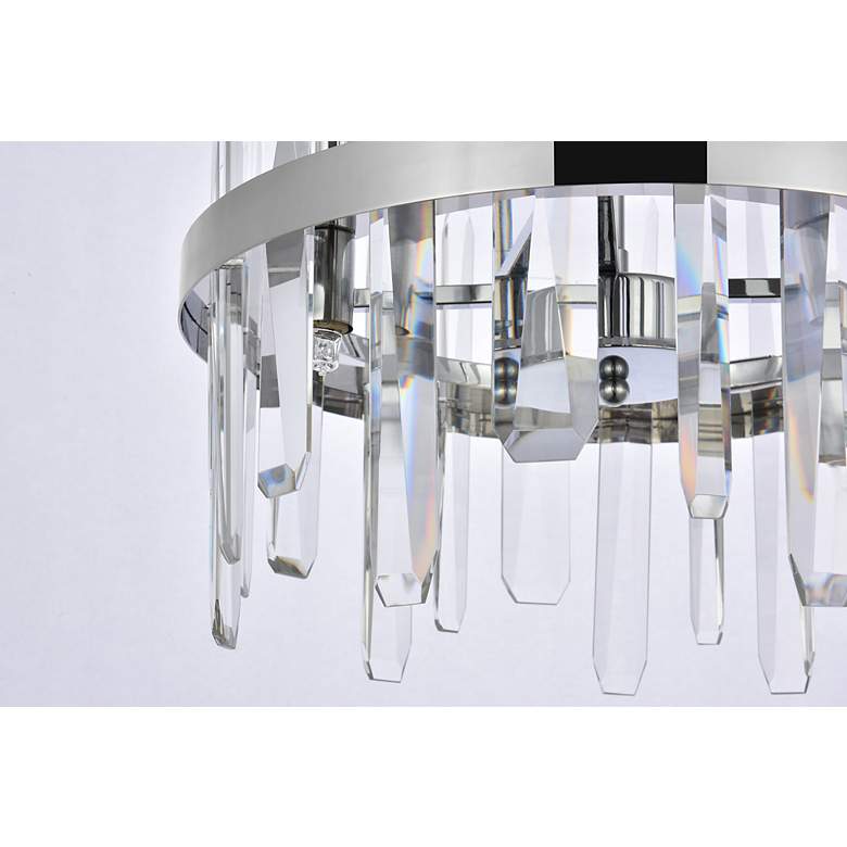 Image 5 Serena 16" Wide Chrome and Clear Crystal 8-Light Pendant more views