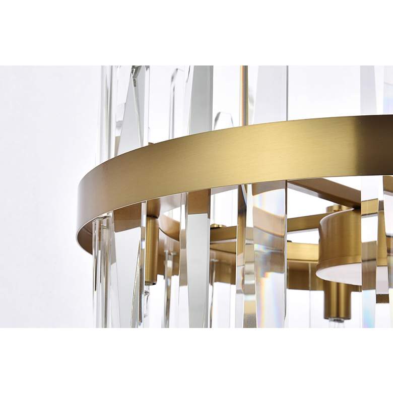 Image 6 Serena 16" Wide Satin Gold and Crystal Pendant Light more views