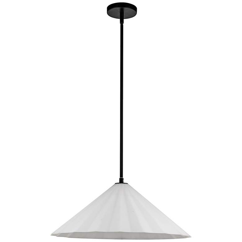 Image 3 Serena 20 1/2" Wide Matte Black Pendant Light more views