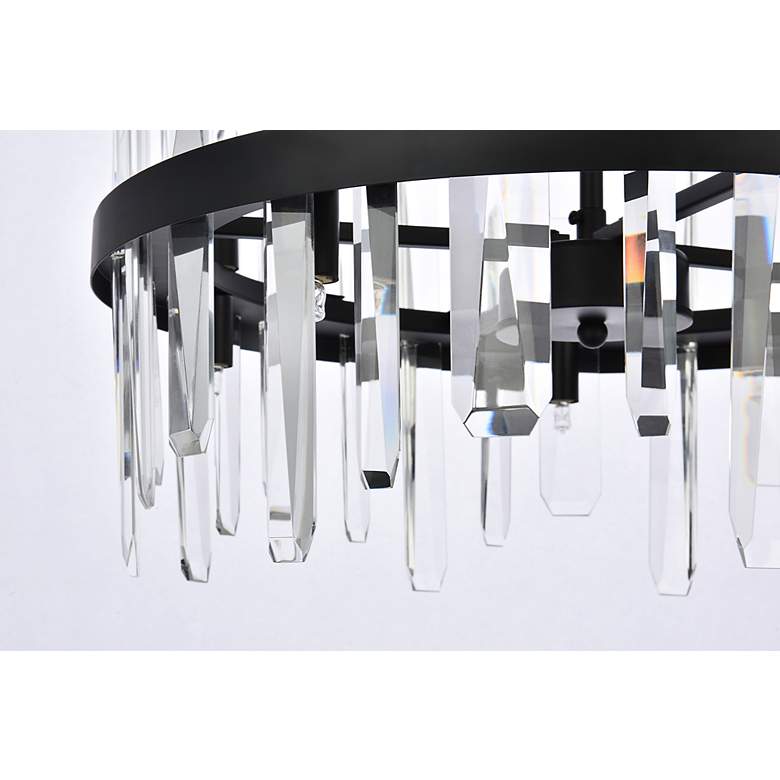Image 5 Serena 20" Wide Black and Clear Crystal 10-Light Pendant more views