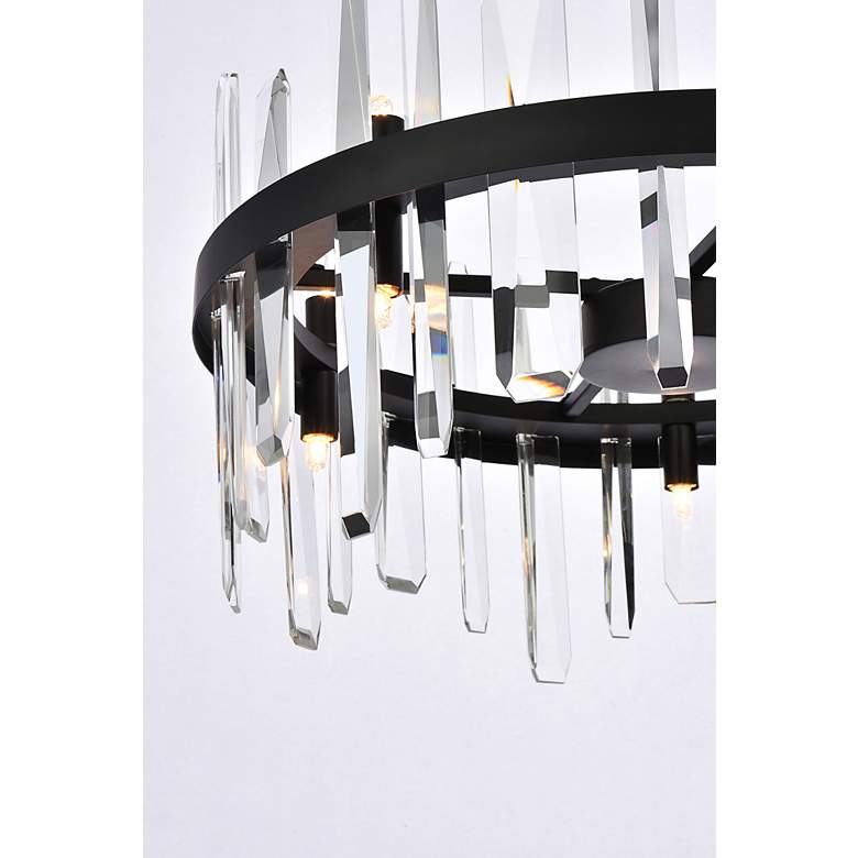 Image 7 Serena 20" Wide Black and Clear Crystal 10-Light Pendant more views