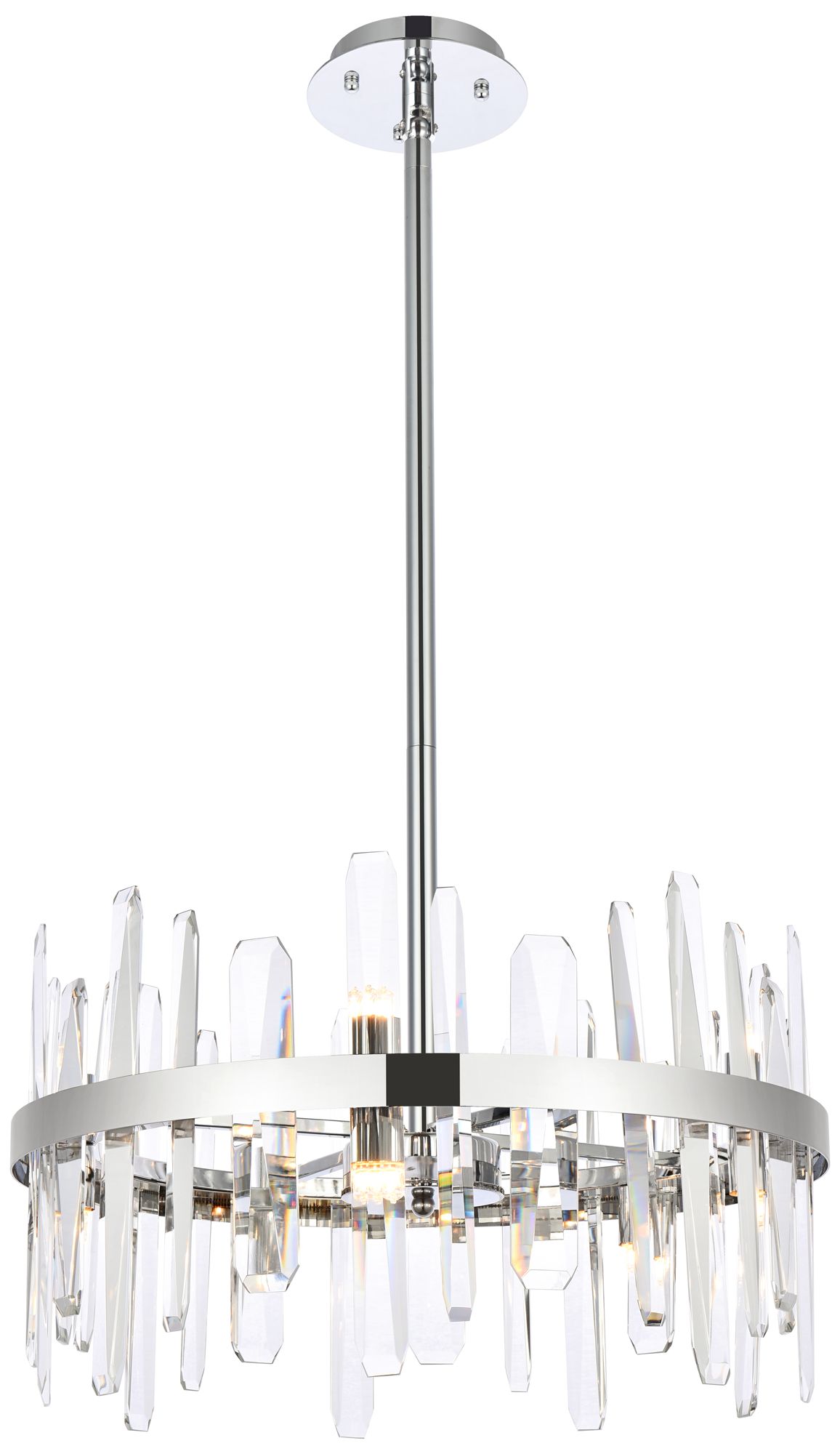 Image 2 Serena 20" Wide Chrome Crystal 10-Light Mini Pendant