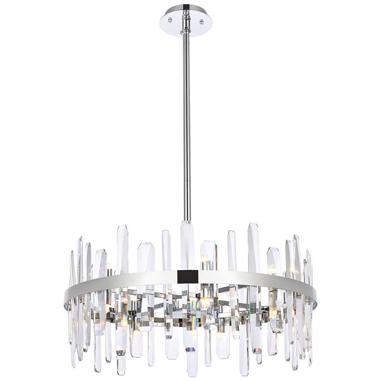 Image 1 Serena 25" Crystal Round Pendant