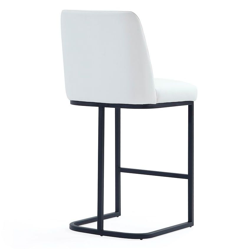 Serena 26 1/4" White Faux Leather Counter Stool