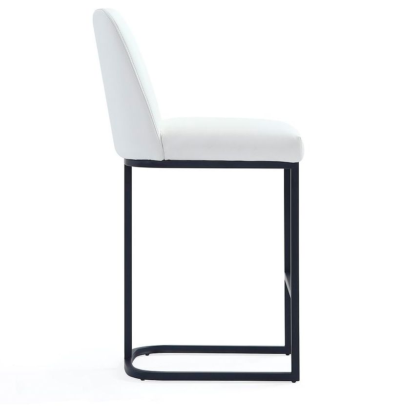 Serena 26 1/4" White Faux Leather Counter Stool