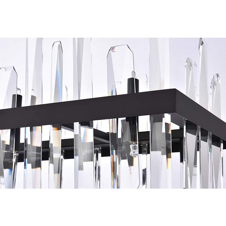 Image 6 Serena 30" Crystal Rectangle Chandelier In Black more views