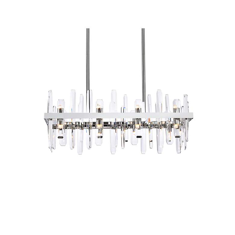 Image 4 Serena 30" Crystal Rectangle Chandelier more views