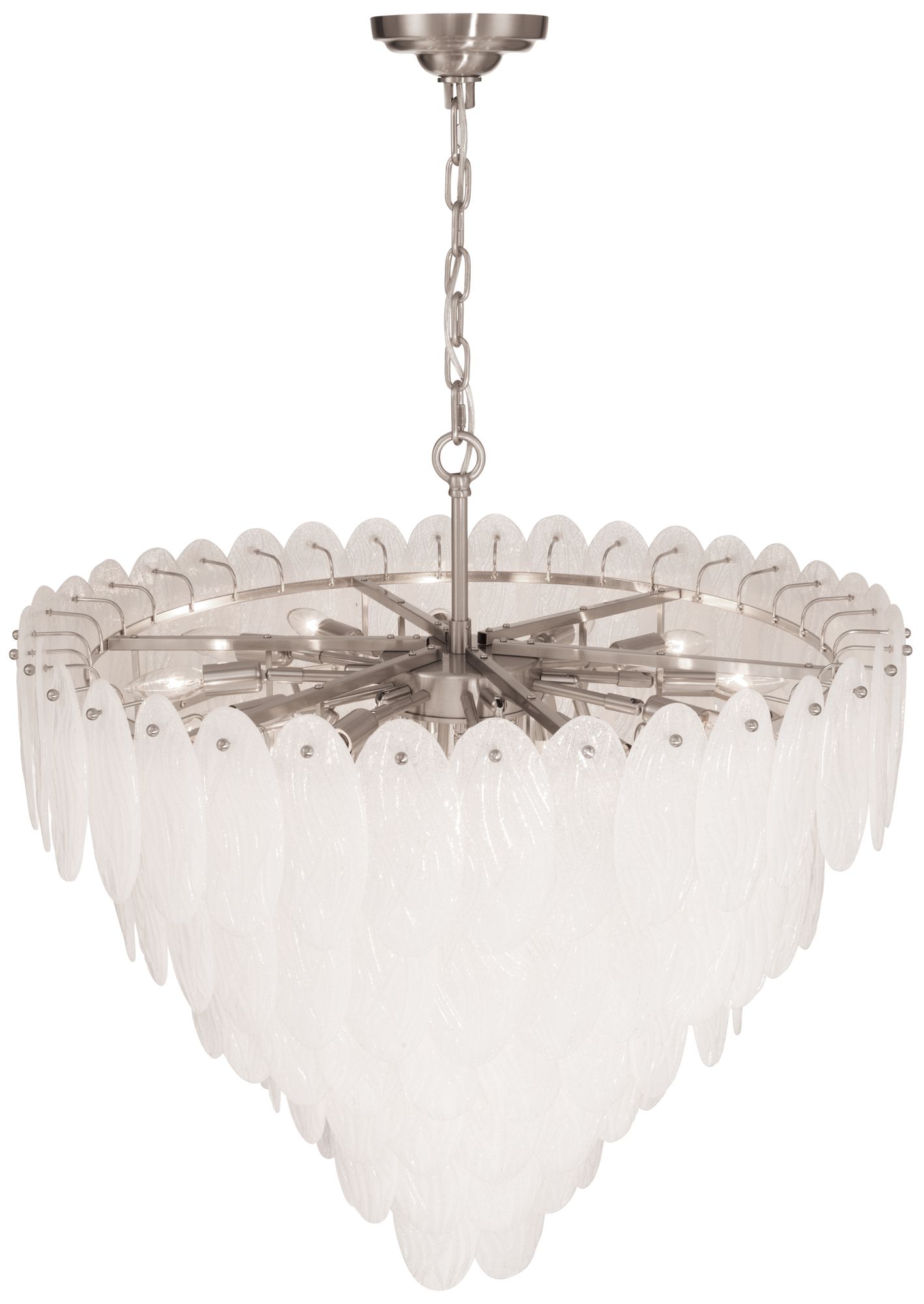 Image 3 Serena 31" Wide 25-Light Satin Nickel Chandelier more views