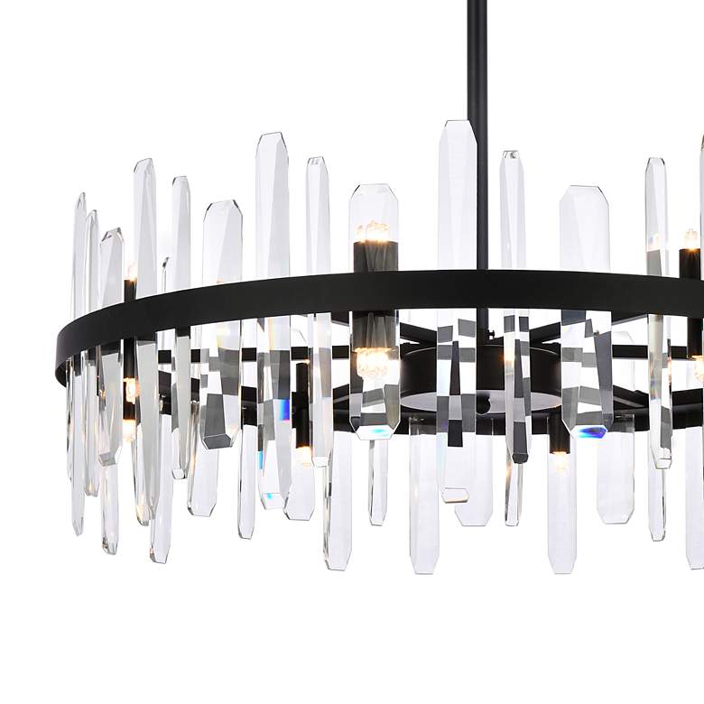Image 3 Serena 32" Wide Black Crystal 16-Light Round Chandelier more views
