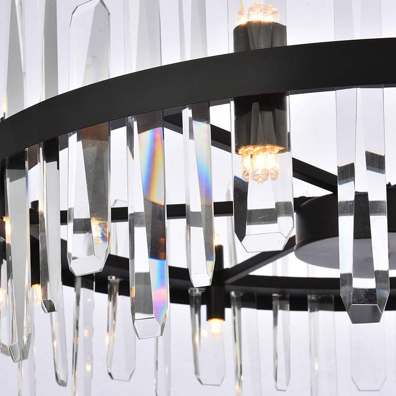 Image 4 Serena 32" Wide Black Crystal 16-Light Round Chandelier more views