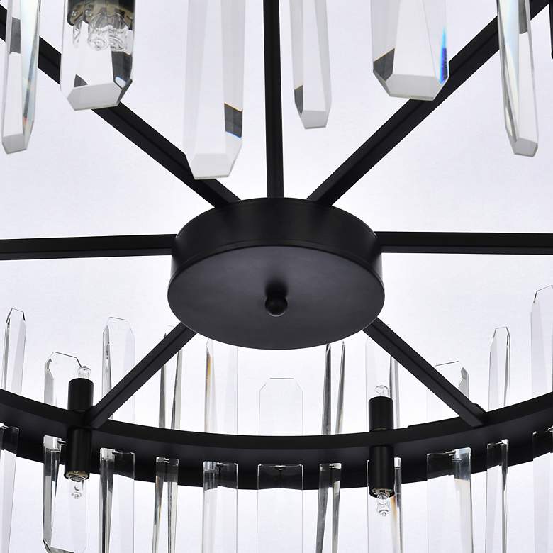 Image 5 Serena 32" Wide Black Crystal 16-Light Round Chandelier more views