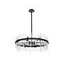 Serena 32" Wide Black Crystal 16-Light Round Chandelier
