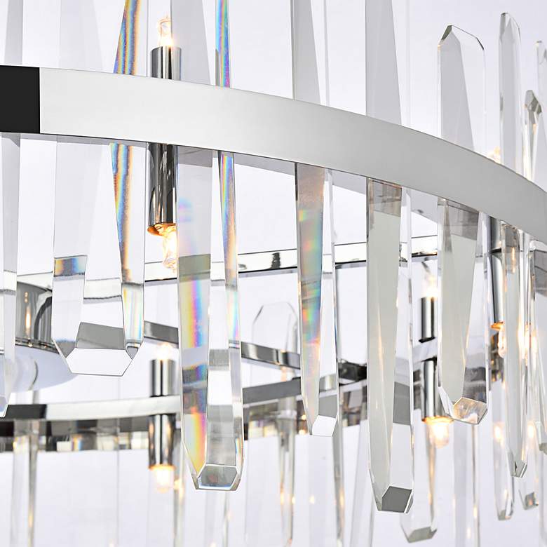 Image 4 Serena 32" Wide Chrome Clear Crystal 16-Light Pendant more views