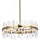 Serena 32" Wide Satin Gold Crystal 16-Light Pendant