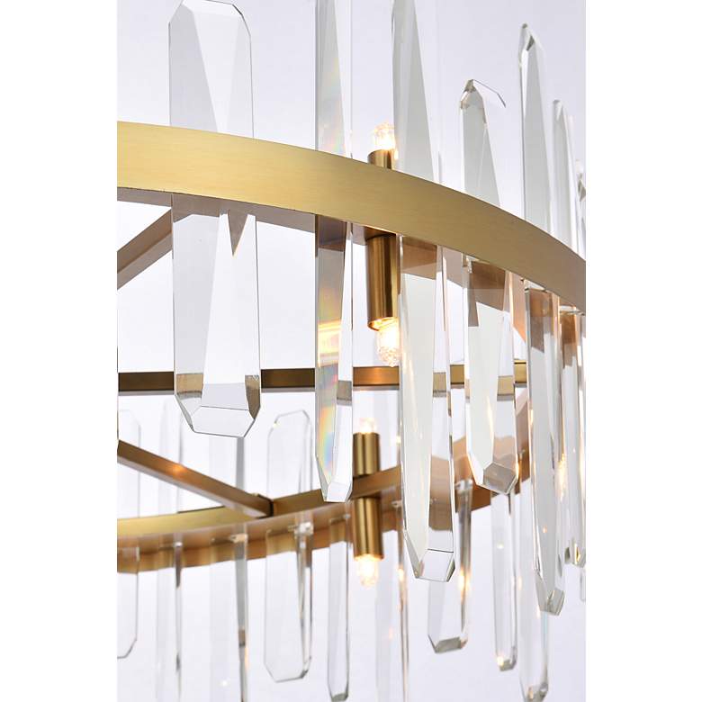 Image 5 Serena 32" Wide Satin Gold Crystal 16-Light Pendant more views