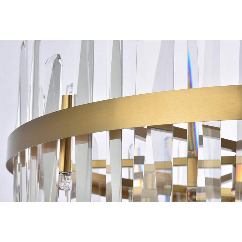 Image 7 Serena 32" Wide Satin Gold Crystal 16-Light Pendant more views