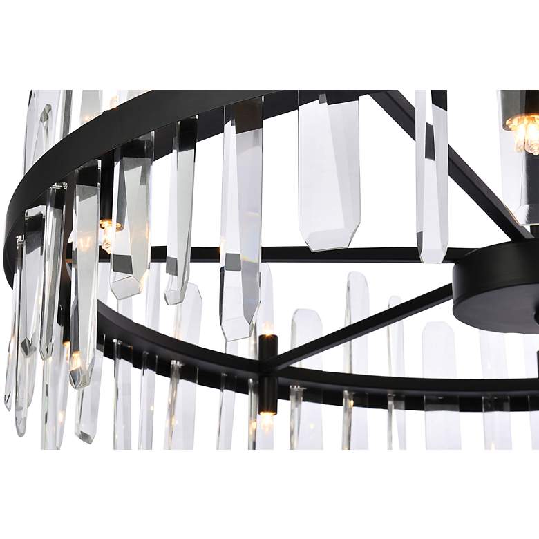 Image 5 Serena 36" Crystal Round Chandelier In Black more views