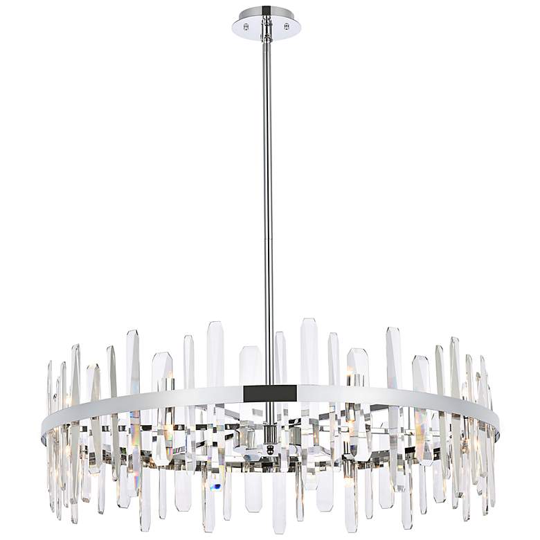 Image 2 Serena 36" Crystal Round Chandelier