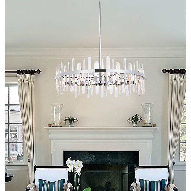 Image 3 Serena 36" Crystal Round Chandelier more views