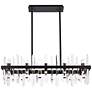 3_Serena 36" Wide Black Crystal 20-Light Linear Chandelier