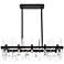 Serena 36" Wide Black Crystal 20-Light Linear Chandelier