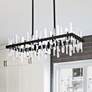 2_Serena 36" Wide Black Crystal 20-Light Linear Chandelier